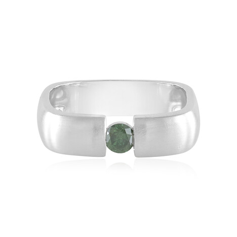 Bague en argent et Diamant vert (de Melo Essence)