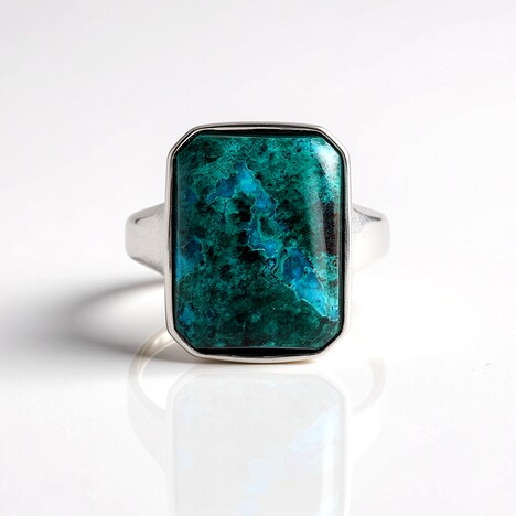 Bague pour homme en argent et Chrysocolle