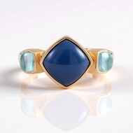 Anillo en plata con Ópalo azul (KM by Juwelo)