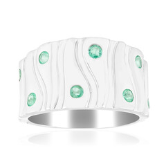 Russischer Smaragd-Silberring (SAELOCANA)