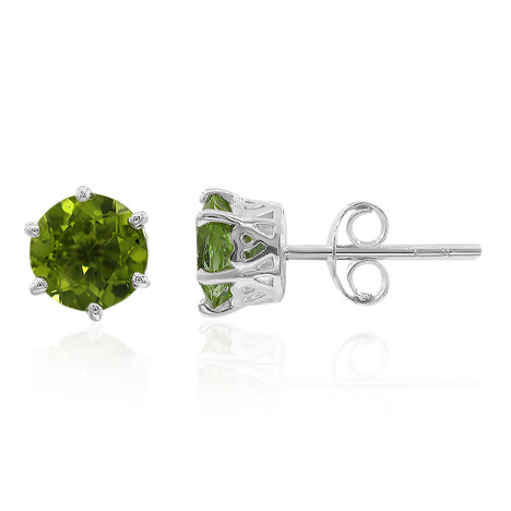 Pendientes en plata con Peridoto de Birmania