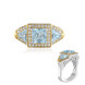 Anello in argento con Topazio Blu Cielo (Dallas Prince Designs)
