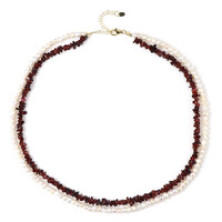 Collana in argento con Granato Mozambico