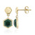 Orecchini in argento con Malachite