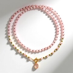 Collana in argento con Quarzo Rosa