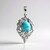 Ciondolo in argento con Turchese Kingman Mohave Blu