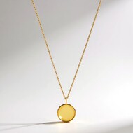 Collar en plata con Ámbar báltico Milky (dagen)