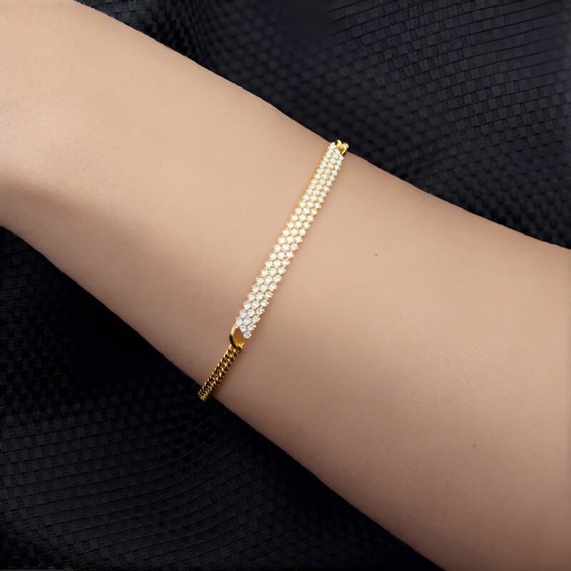 Zirkon-Silberarmband