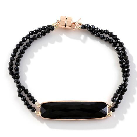 Bracciale in argento con Spinello Nero (KM by Juwelo)