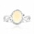 Anillo en oro con Ópalo blanco de Brasil