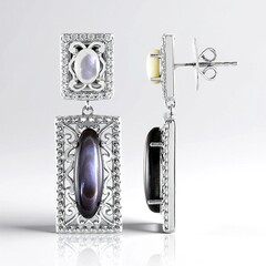 Orecchini in argento con Madreperla (Dallas Prince Designs)