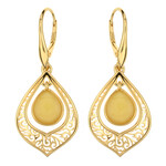 Milky Baltic Amber Silver Earrings (dagen)