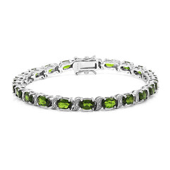 Russischer Diopsid-Silberarmband