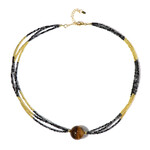 Collana in argento con Occhio di Tigre (Riya)