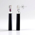 Orecchini in argento con Onice Nero (KM by Juwelo)