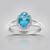 Anello in oro con Apatite Blu