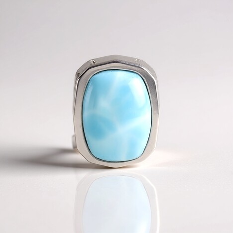 Ciondolo in argento con Larimar (MONOSONO COLLECTION)