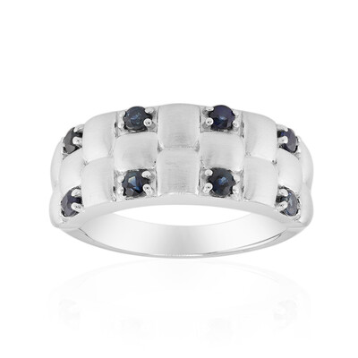Bague en argent et Saphir bleu (Remy Rotenier)