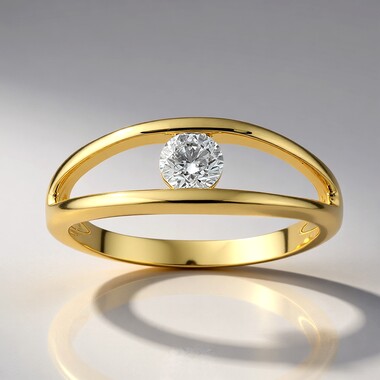 Anello in oro con Diamante SI1 (G) (Annette)