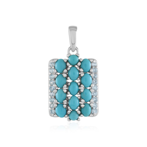Sleeping Beauty Turquoise Silver Pendant