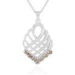Collar en plata con Diamante chocolate I2