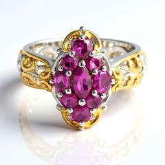 Anello in argento con Granato Magenta