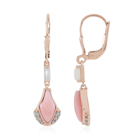 Orecchini in argento con Opale Rosa (KM by Juwelo)