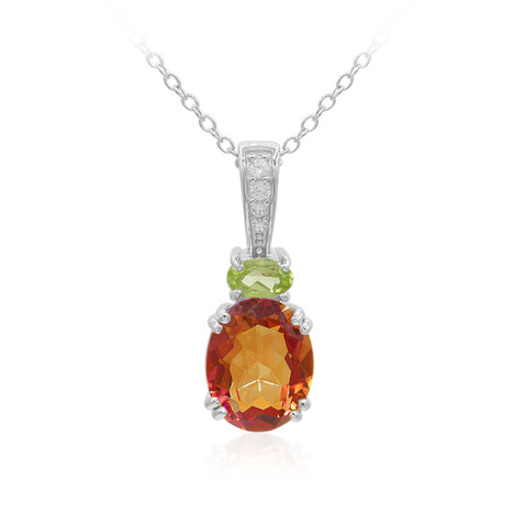 Collar en plata con Cuarzo místico Crepúsculo