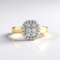 Anello in oro con Diamante SI2 (H) (de Melo Gold)