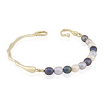 Bracciale in argento con Perla Nera di Acqua Dolce (TPC)