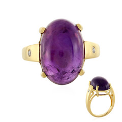 Anillo en plata con Amatista de Zambia