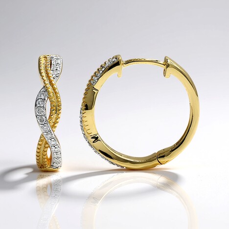 Orecchini in oro con Diamante SI1 (G) (Annette)