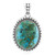 Pendentif en argent et Turquoise bleue de Mohavie (Jones Lee)