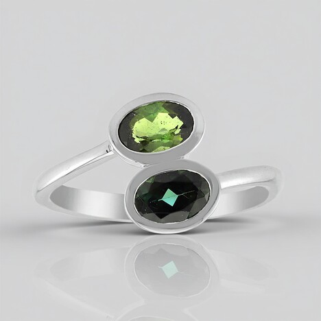 Anello in argento con Indicolite (Pallanova)