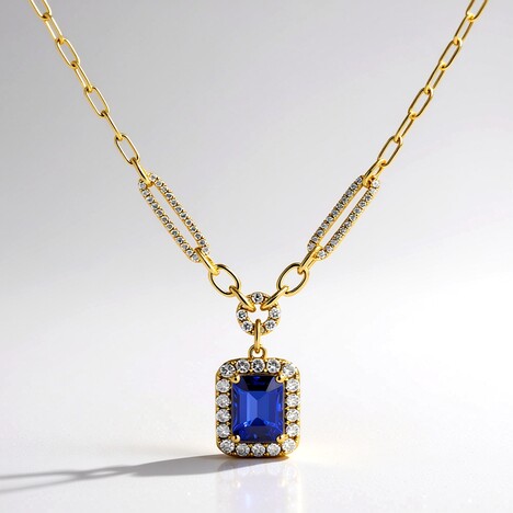 Collana in oro con Tanzanite AAA (CIRARI)