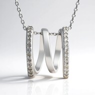 Collier en argent et Diamant chocolat I2