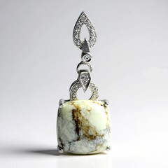 Ciondolo in argento con Magnesite