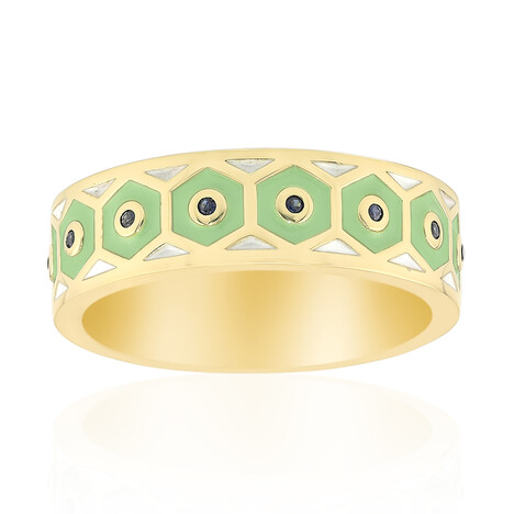 Blauer Saphir-Silberring