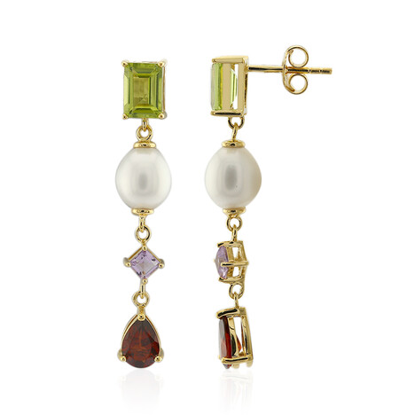 Edelstein-Silberohrringe