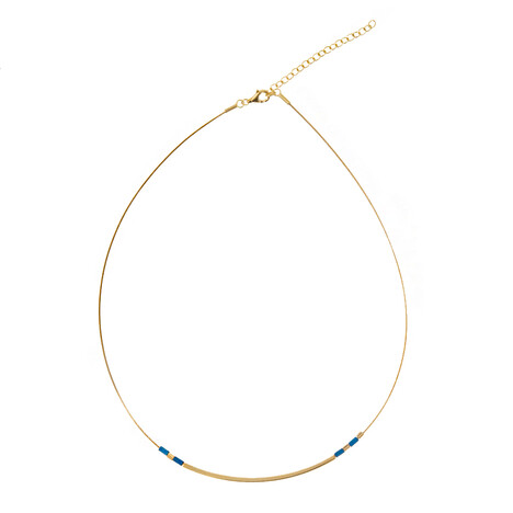 Zilveren halsketting met Royal Blue Hematieten (dagen)