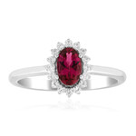 Zilveren ring met een Nigeriaanse roze toermalijn