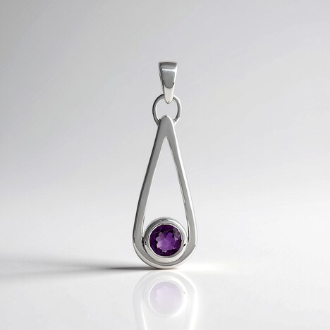Pendentif en argent et Améthyste de Sibérie