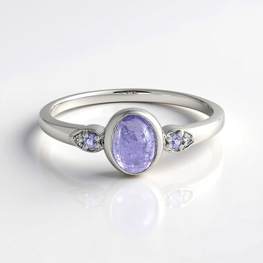 Bague en argent et Tanzanite