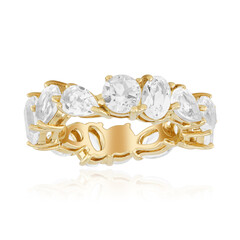 White Topaz Silver Ring