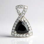 Ciondolo in argento con Ematite Nera