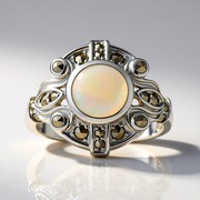 Welo-Opal-Silberring (Annette classic)
