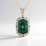 Collana in argento con Smeraldo Zambia (Gems en Vogue)