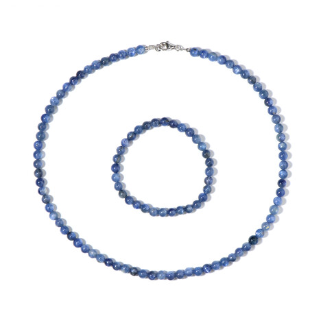 Nepalesischer Kyanit-Silberset