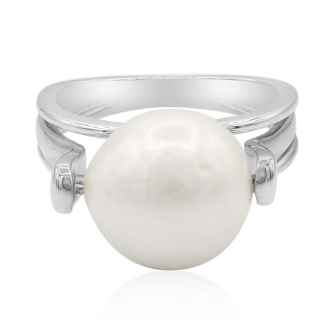 Zilveren ring met een zoetwater kweekparel (TPC)