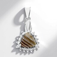 Colgante en plata con Ágata de Botsuana